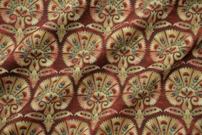 AMELIA 2-OTTOMAN FLOWER GARNET